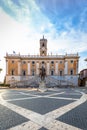 Capitolium Square Piazza del Campidoglio in Rome, Italy. Made by Michelangelo, it is home of Rome Roma City Hall