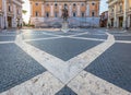 Capitolium Square Piazza del Campidoglio in Rome, Italy. Made by Michelangelo, it is home of Rome Roma City Hall