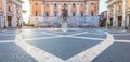 Capitolium Square Piazza del Campidoglio in Rome, Italy. Made by Michelangelo, it is home of Rome Roma City Hall