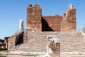 Capitolium Temple at Ostia Antica, ruins in ancient Roman city w