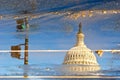 Capitols reflection in winter time Royalty Free Stock Photo