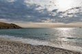 Capo di Feno stormy beach near Ajaccio, France Royalty Free Stock Photo