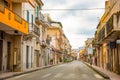 Capo di Orlando, Italy - 06.02.2019: Street of Capo di Orlando with its beaches on the north coast of Sicily, Italy