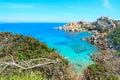 Capo Testa coastline on a clear day Royalty Free Stock Photo