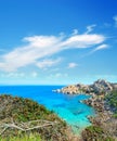 Capo Testa coastline on a clear day Royalty Free Stock Photo