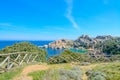 Capo Testa shoreline on a clear day Royalty Free Stock Photo