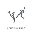 Capoeira Brazil dancers icon. Trendy Capoeira Brazil dancers log