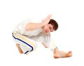 Capoeira dancer posing Royalty Free Stock Photo