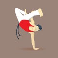 Capoeira man handstand Royalty Free Stock Photo