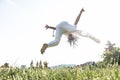 Capoeira woman, awesome stunts in the outdoors Royalty Free Stock Photo