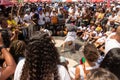 Capoeiristas are seen playing in the roda on the street