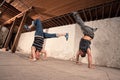 Capoeria Artists Perform Headstands
