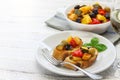 Caponata, italian eggplant vegetable stew Royalty Free Stock Photo