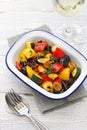 Caponata, italian eggplant vegetable stew Royalty Free Stock Photo