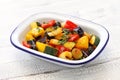 Caponata, italian eggplant vegetable stew Royalty Free Stock Photo