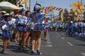 Caporales dance group at the carnival in Arica, Chile.