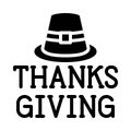 Capotain hat with thanksgiving icon, Thanksgiving related vector