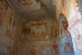 Cappadocia, Anatolia, Turkey: The interior of the temple. Fresco of the Church with an early Orthodox fresco. The world heritage