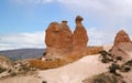 Cappadocia. Camel geological formations, obtained because of erosion. Royalty Free Stock Photo