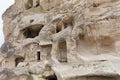 Cappadocia cave houses carved into the rocks Royalty Free Stock Photo