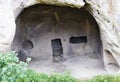 Cappadocia cave houses carved into the rocks Royalty Free Stock Photo