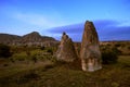 Cappadocia. city in the rock. columns of weathering. canyon. nature. Turkey Royalty Free Stock Photo