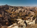cappadocia goreme turkey. bird's eye view Royalty Free Stock Photo