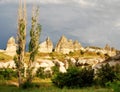 Cappadocia landscape with fairy chimneys Royalty Free Stock Photo