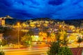 Cappadocia. Night view of Goreme village in the national park Royalty Free Stock Photo