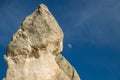 Cappadocia rocks and moon on the sky