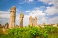 Cappadocia, rocks of an unusual form in the Valley of Love