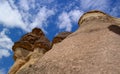 Cappadocia, stone pillars created by nature through erosion.