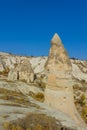 Cappadocia tuff formation landscape at clear sunny day Royalty Free Stock Photo