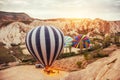 Cappadocia, Turkey. The first crew of flame