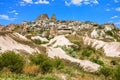 Cappadocia, Turkey - fortress Uchisar, rock landscape Royalty Free Stock Photo