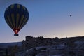 Cappadocia, Turkey, Europe, hot air balloons, dawn, Cavusin, adventure, castle, church, Central Anatolia, natural wonders, valley Royalty Free Stock Photo