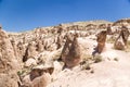 Cappadocia, Turkey. Mountain landscape with pillars of weathering (rock outcrops) in the Devrent Valley