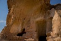 CAPPADOCIA, TURKEY. The old troglodyte settlement of Cavusin, where you can see the oldest rock cut church in the region Royalty Free Stock Photo