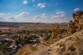 CAPPADOCIA, TURKEY. The old troglodyte settlement of Cavusin, where you can see the oldest rock cut church in the region Royalty Free Stock Photo