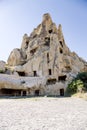 Cappadocia, Turkey. The ruins of the cave monastery Open Air Museum of Goreme Royalty Free Stock Photo