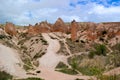 Cappadocia. Turkey. Stone columns Red Valley. Royalty Free Stock Photo