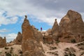Cappadocia. Turkey. Stone columns Red Valley. Royalty Free Stock Photo