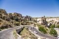 Cappadocia, Turkey. Top view of the Open Air Museum in Goreme National Park Royalty Free Stock Photo