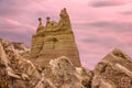 Cappadocia, Turkey. Volcanic rock landscape, Camel rock Royalty Free Stock Photo