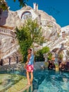 Cappadocia Turkey, young people on vacation at Goreme Cappadocia Turkey Royalty Free Stock Photo