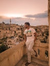 Cappadocia Turkey, young people on vacation at Goreme Cappadocia Turkey Royalty Free Stock Photo