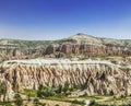 The Cappadocian landscape, pink rocks