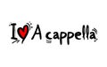 A cappella music style love message