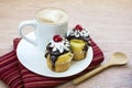 Cappuccino and boston cream cupcakes dessert