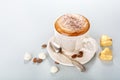 Cappuccino with chocolate candies Royalty Free Stock Photo